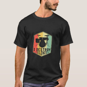 Camiseta Tambores de percusión Retro de tambor