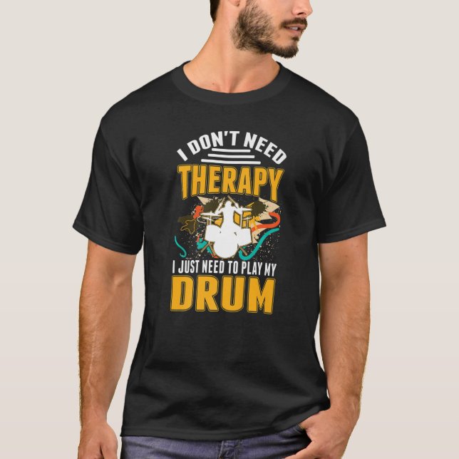 Camiseta Tambores de tambor para terapia (Anverso)
