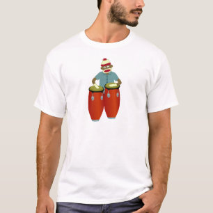 Camiseta Tambores del Conga del mono del calcetín
