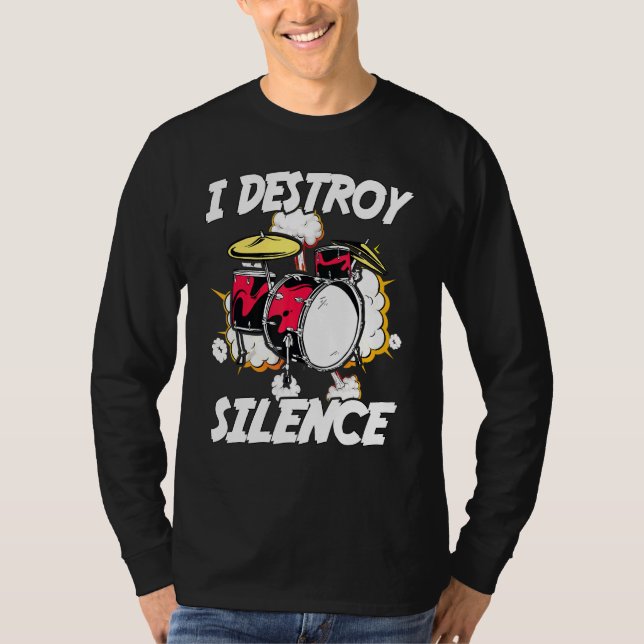 Camiseta Tambores - Destruyo el silencio - Tambor - Banda - (Anverso)