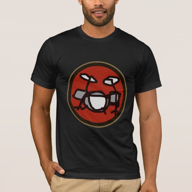 Camiseta tambores frescos, instrumentos musicales (Anverso)