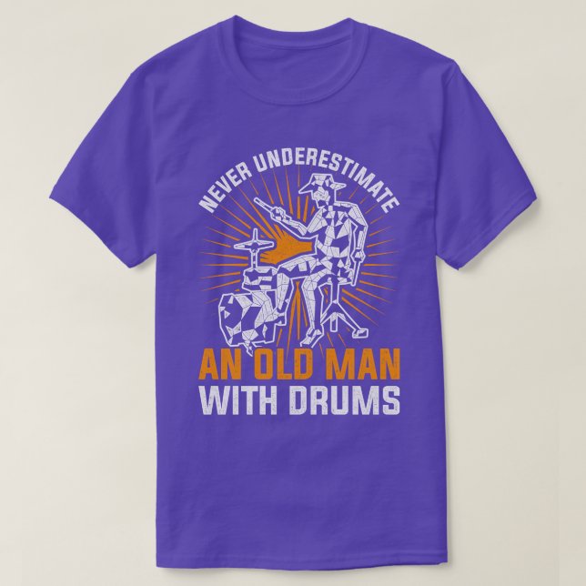 Camiseta Tambores Musician Retirement Gift Old Man Drummer (Diseño del anverso)