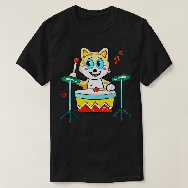 Camiseta Tambores para jugar al gato (Diseño del anverso)