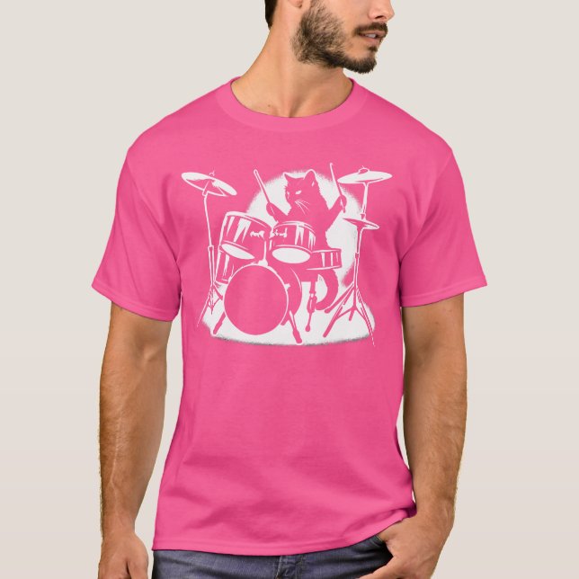 Camiseta Tambores para jugar al gato Novedad del tambor Lov (Anverso)