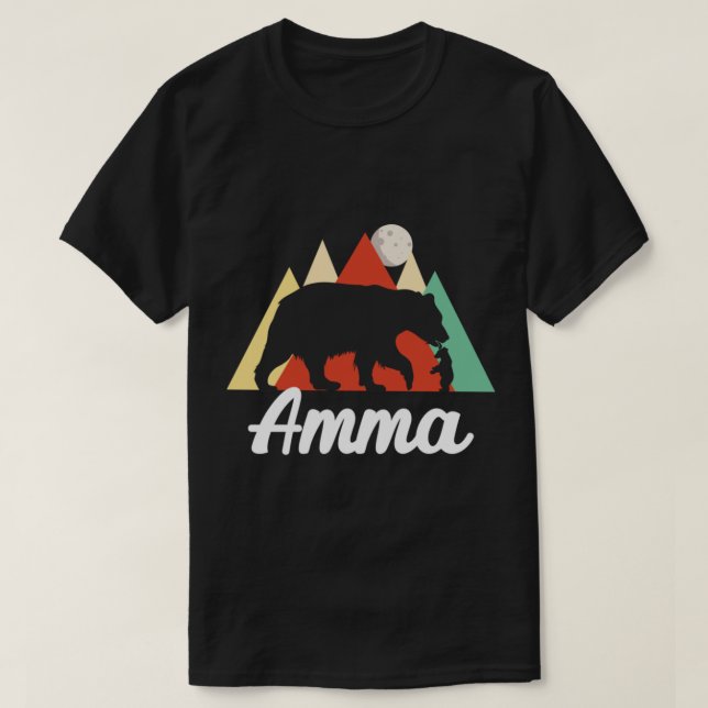Camiseta Tamil Mom Mother s Day Amma Momma Bear   (Diseño del anverso)