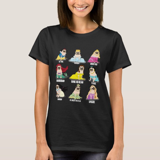 Camiseta Tamiseta clásica Pug Princesses 109 (Anverso)