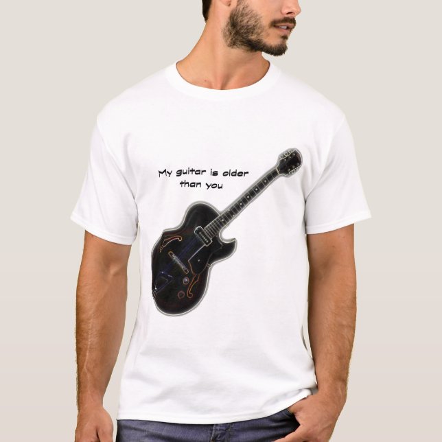 Camiseta Tamiseta de guitarra de época (Anverso)