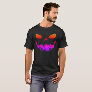 Camiseta Tamiseta de la calabaza de Halloween con cara - au