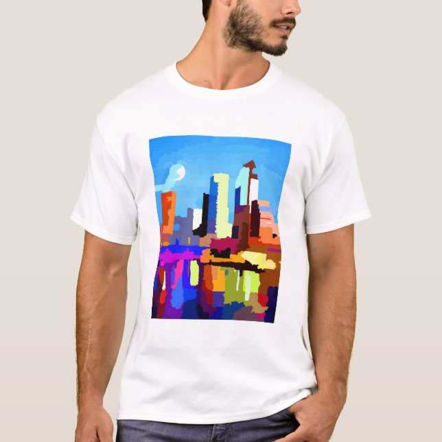 Camiseta Tampa Bay Skyline Moonrise (Anverso)