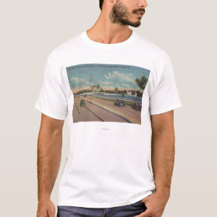 Camiseta Tampa, FL - vista del bulevar de Bayshore, puente