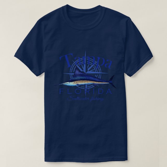 Camiseta Tampa Florida Sailfish Billfish Saltwater Fishing  (Diseño del anverso)