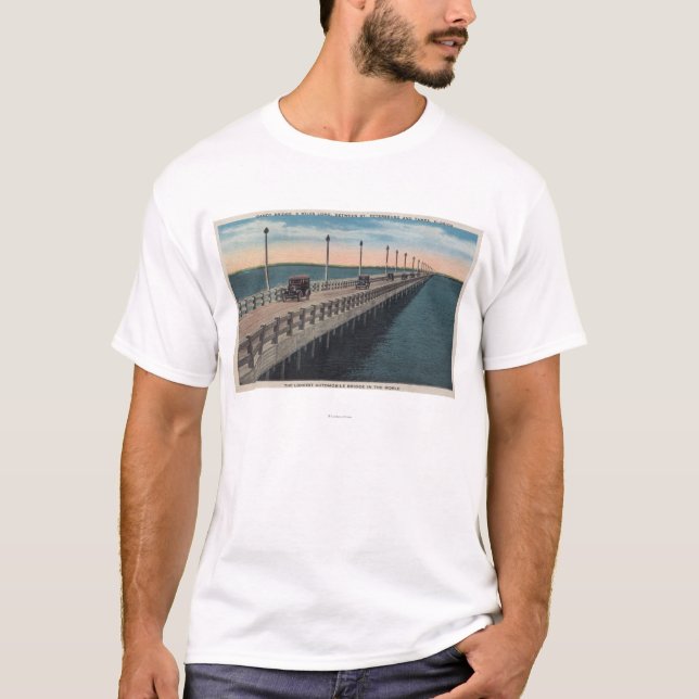Camiseta Tampa, FloridaView de Gandy BridgeTampa, FL (Anverso)