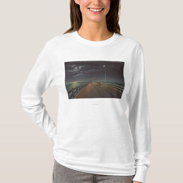 Camiseta Tampa, la Florida - vista iluminada por la luna (Anverso)