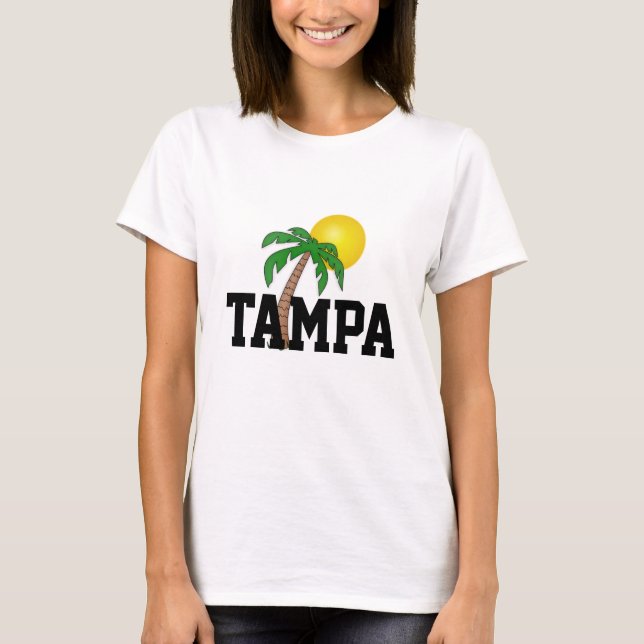 Camiseta Tampa, palmera de Florida (Anverso)