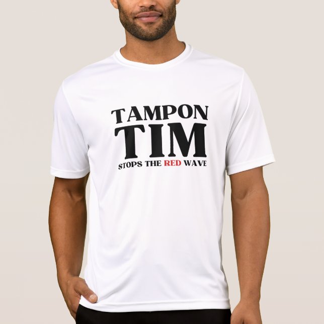 Camiseta Tampon Tim Detendrá La Ola Roja-Tim Walz 2024 (Anverso)