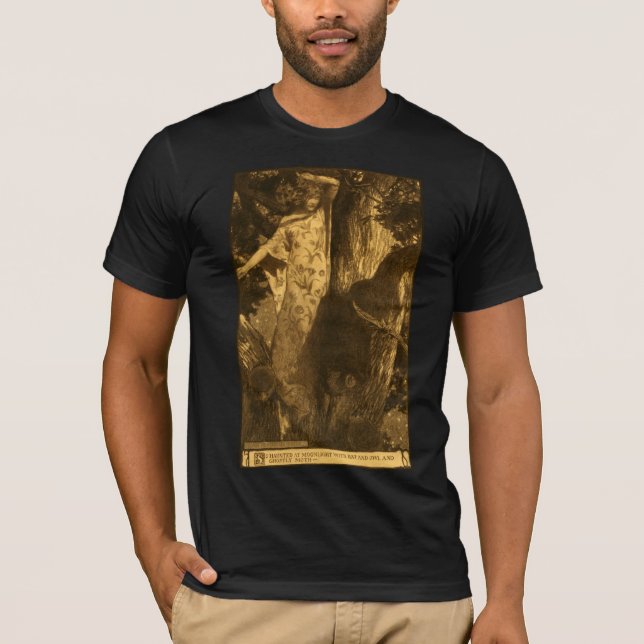 Camiseta Tan atormentados guardianes de la luna de la noche (Anverso)