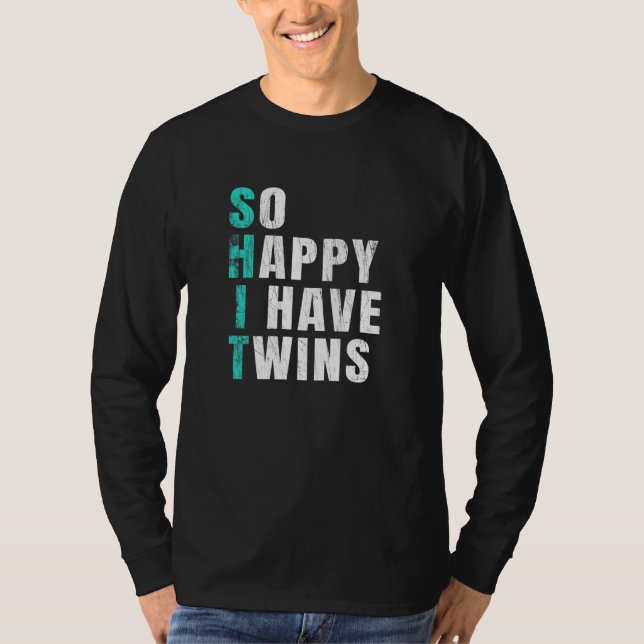 Camiseta Tan feliz que tengo gemelos (Anverso)
