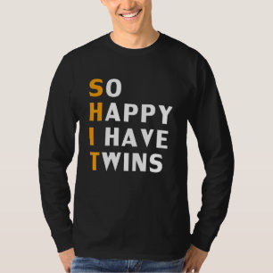 Camiseta Tan feliz que tengo gemelos Embarazados