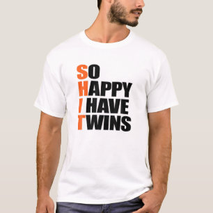 Camiseta Tan feliz que tengo gemelos, Invitación de embaraz
