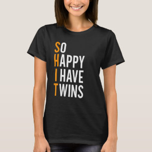 Camiseta Tan feliz que tengo gemelos, Invitación de embaraz