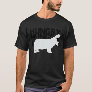 Camiseta Tan hambriento Hippo T-shrits Gracioso Cute Hippot