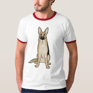 Camiseta Tan ligero y perro pastor alemán negro   Mascota A