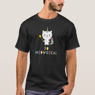 Camiseta Tan Mágico Caticorn Gato Unicornio Arcoíris Kittyc