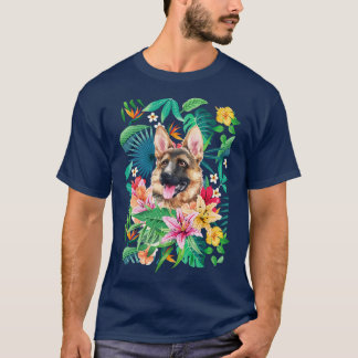 Camiseta Tan tropical perro pastor alemán 1