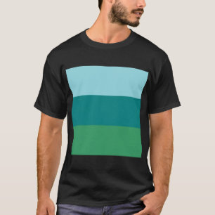 Camiseta Tanager Turquesa, Azul Teal y Verde Kelly Horiz