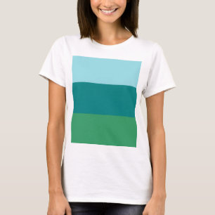Camiseta Tanager Turquesa, Azul Teal y Verde Kelly Horiz