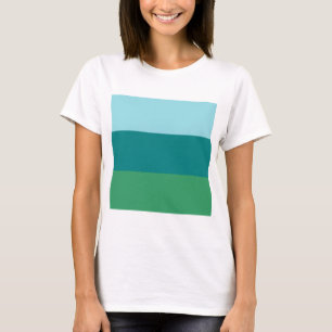 Camiseta Tanager Turquesa, Azul Verde y Verde Kelly Horiz