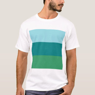 Camiseta Tanager Turquesa, Azul Verde y Verde Kelly Horiz