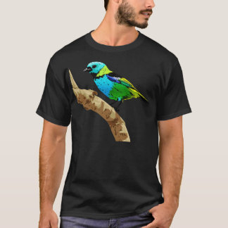Camiseta Tanager verde cabeza