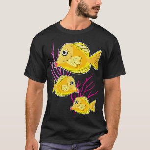 Camiseta Tang amarillo en el mar azul profundo