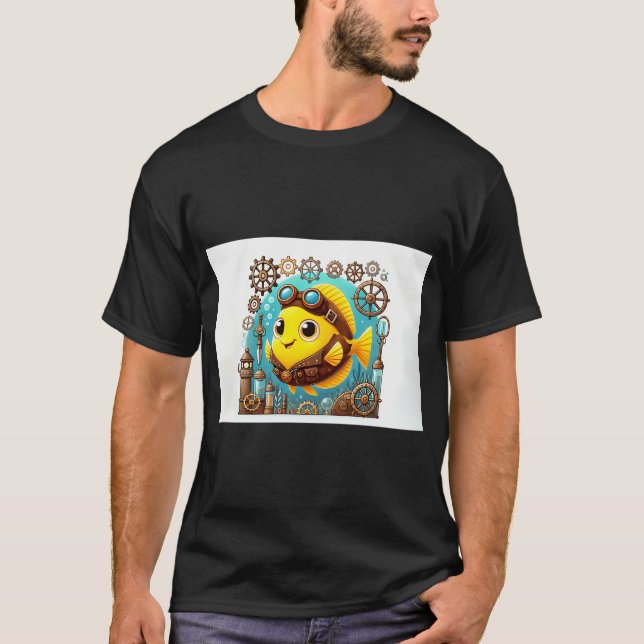 Camiseta Tang amarillo steampunk (Anverso)
