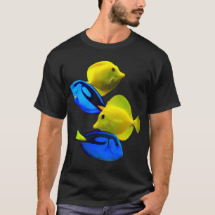 Camiseta Tang amarillo Tang azul Peces de acuario de arreci