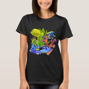 Camiseta Tang Blue Tang Fish Saltwater Acuario de arrecife