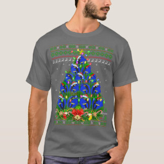 Camiseta Tang Fish Xmas Árbol de iluminación Santa Tang Ugl