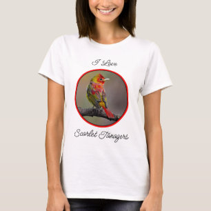 Camiseta Tángara Escarlata Mudando de Pluma - Fotografía Or