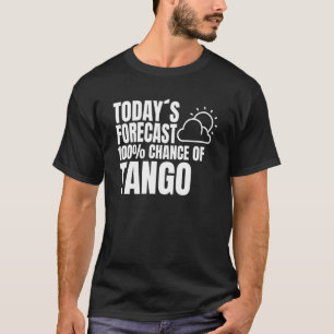 Camiseta Tango Bailarín de danza pareja pronóstico de tiemp