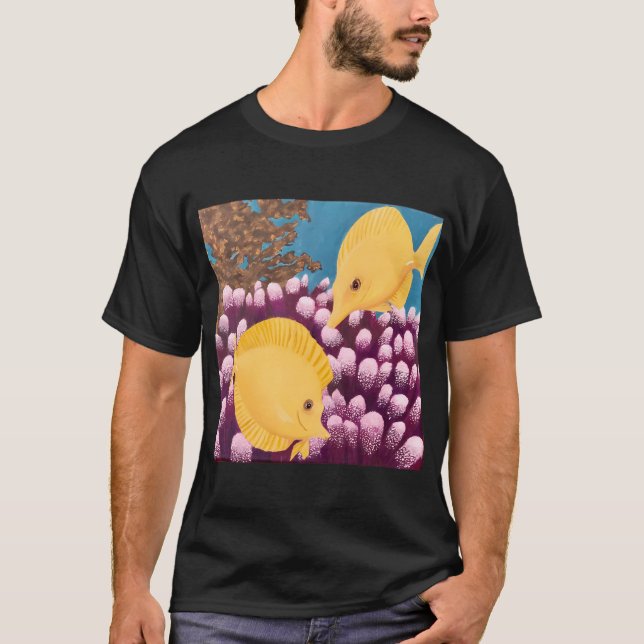 Camiseta Tangs amarillos y arrecife (Anverso)