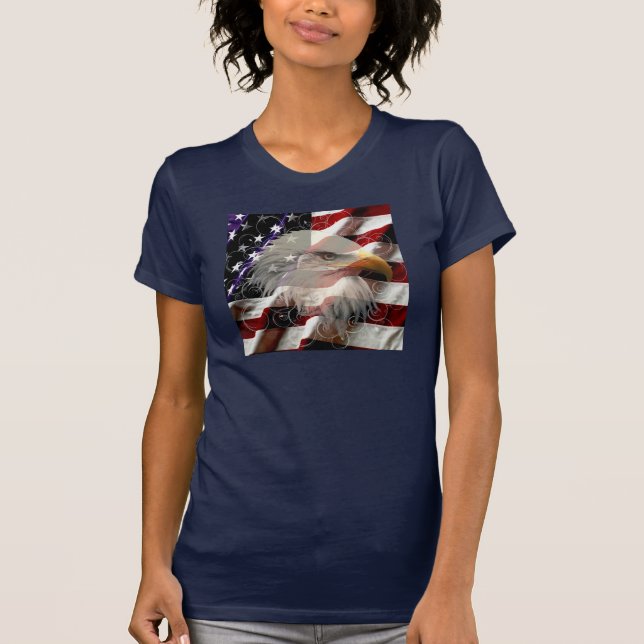 Camiseta Tank de Bandera del Águila Americana Superior (Anverso)