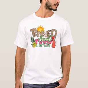 Camiseta Tanned and Tipsy   Diseño de Fiesta de verano dive