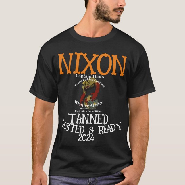Camiseta Tanned Rested & Ready NIXON 2024 Presidente (Anverso)