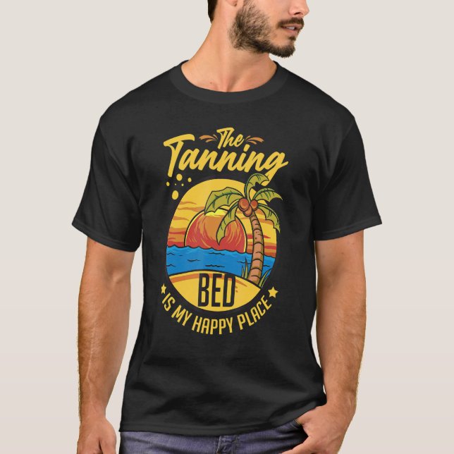 Camiseta Tanning Bed Tan Spray Salon Cita en el interior de (Anverso)