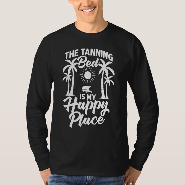 Camiseta Tanning Bed Tan Spray Salon Cita en el interior de (Anverso)