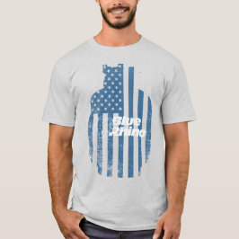 Camiseta Tanque "bandera estadounidense" de rinoceronte azu