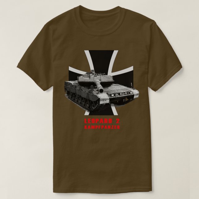 Camiseta Tanque de batalla Leopardo 2 Bundeswehr Kampfpanze (Diseño del anverso)