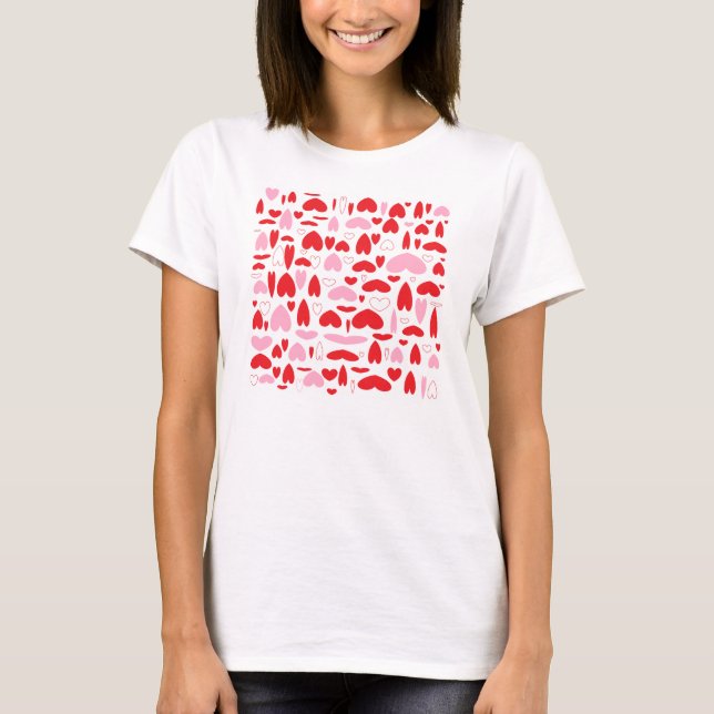 Camiseta Tanque de corazones dispersos (Anverso)