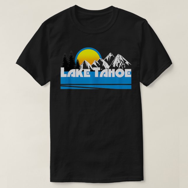 Camiseta Tanque de Esquí del Lago Tahoe Retro 80 California (Diseño del anverso)